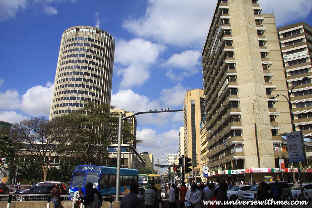 (Kenya) Nairobi is a typical African city, but there is some peace.